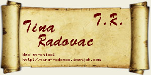 Tina Radovac vizit kartica
